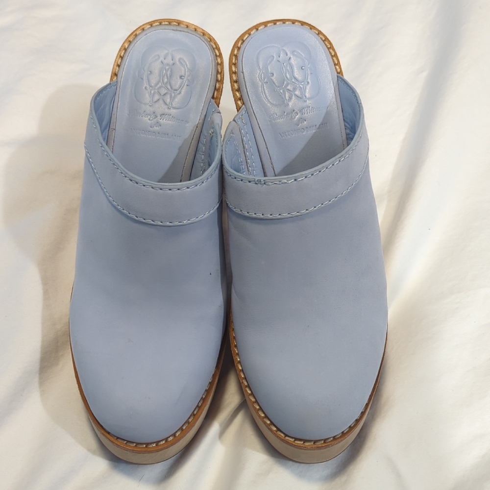 ANTONIO MELANI Light Blue Mules